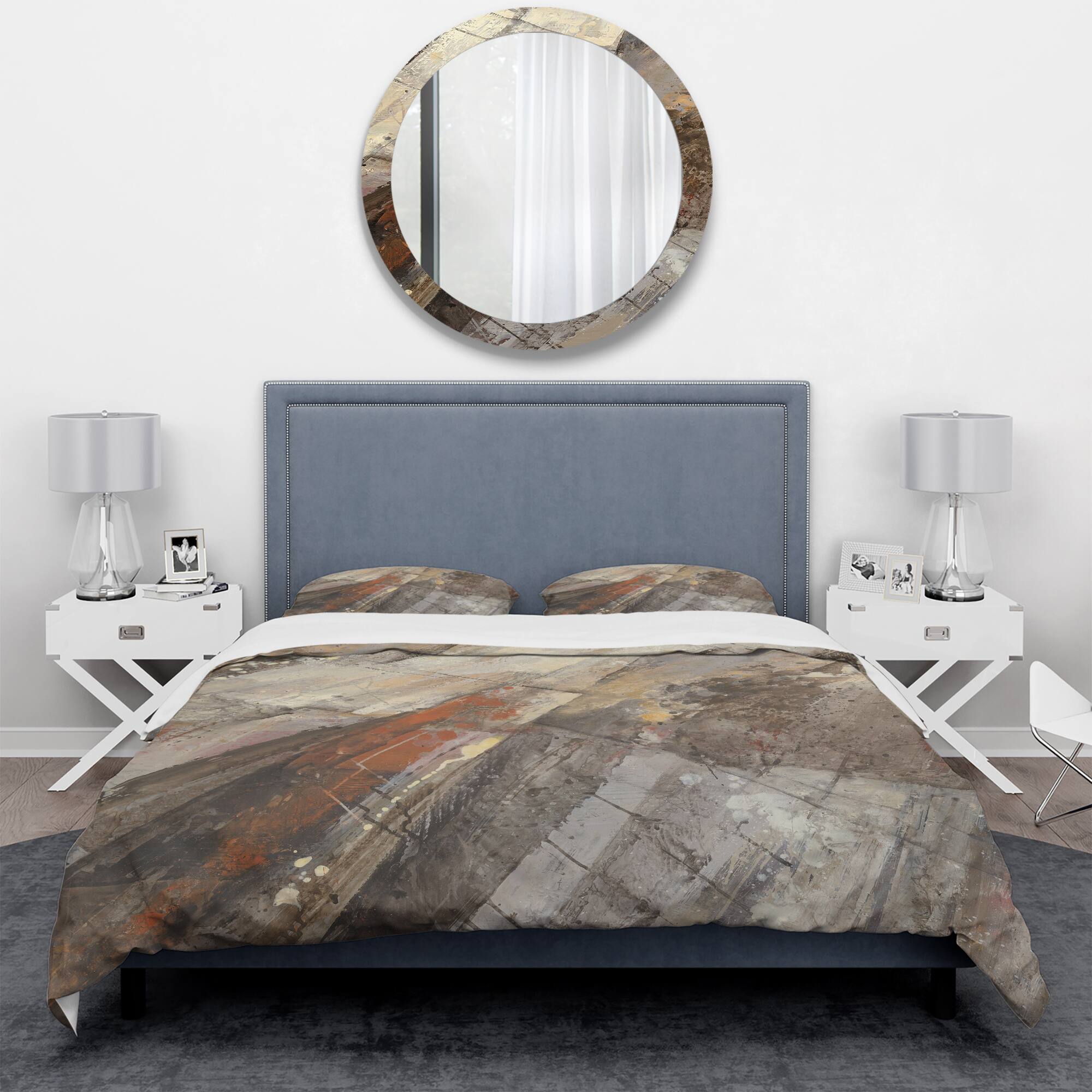 Designart 'Fire and Ice Minerals III' Geometric Bedding Set